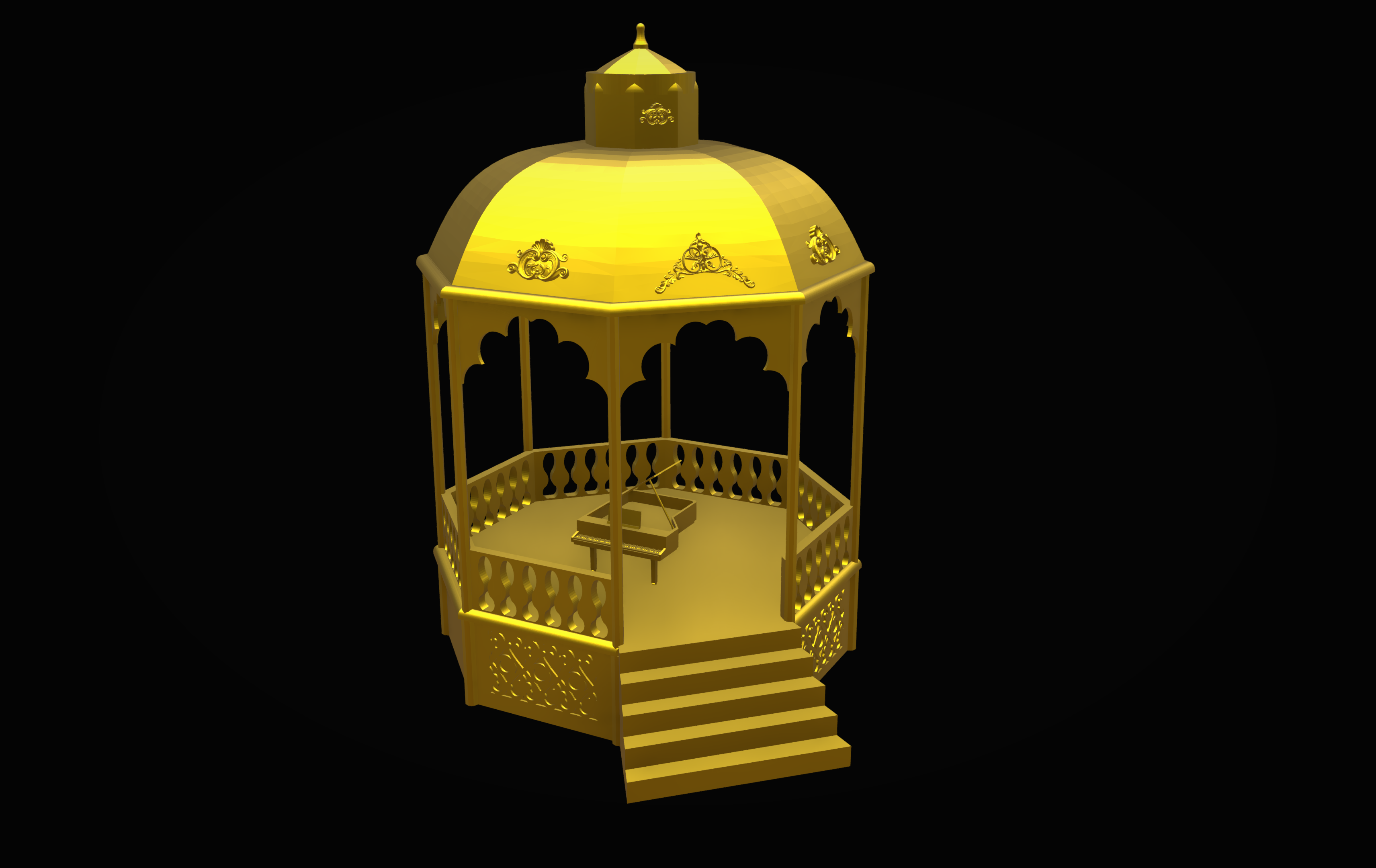 pugliese suono scatola gazebo cassa armonica feste puglia 3D print model - Mito3D