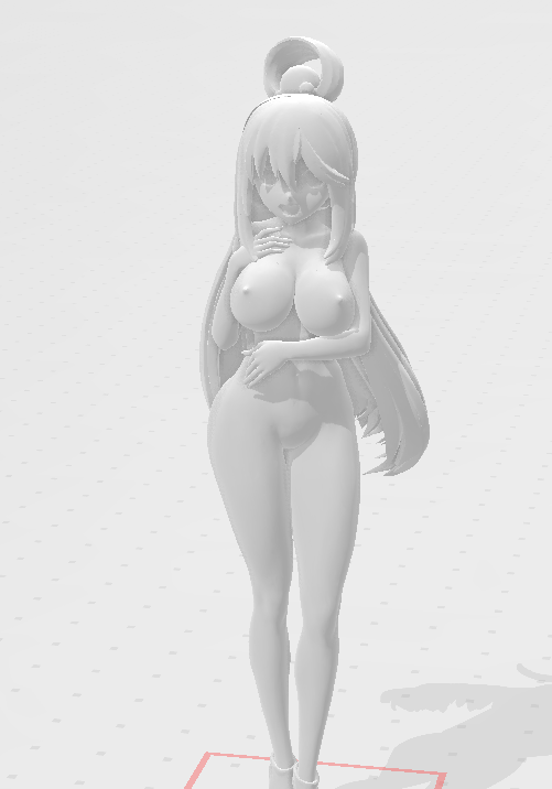 aqua desnuda anime fille Konosuba jouet juguetes arte 3D print model - Mito3D