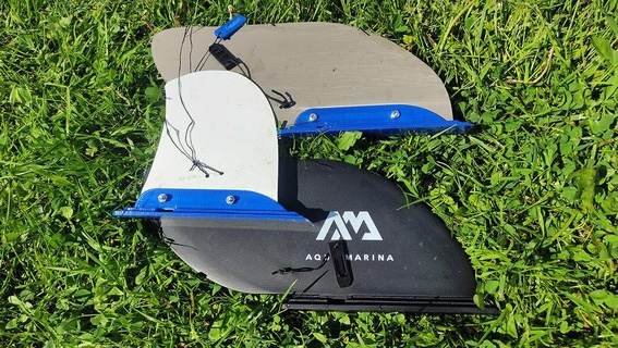 agua puerto pequeño flexible aleta aguamarina kayac skeg deporte aire libre 3d print model - Mito3D