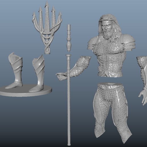 Aquaman corriente continua 3D print model - Mito3D