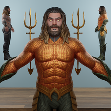 Aquaman fortnite peau pose gréement vr ar low poly 3d modèle Jeu jeu bataille royale joueur tpose gameplay épique Jeux gréé merveille 3d print model - Mito3D