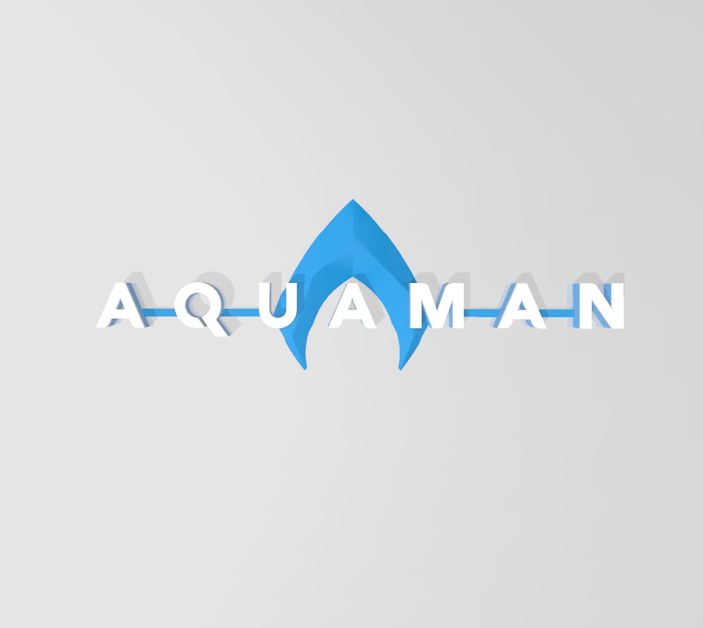 Aquaman logo hogar casa dc universo Rey mar 3D print model - Mito3D