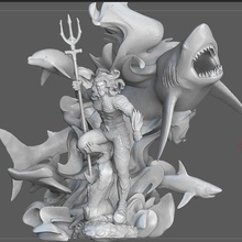 Aquaman film dc 3 boyutlu yazdırılabilir heykel 3d print model - Mito3D