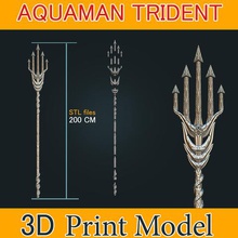 aquaman trident cosplay stl files costume weapons 3d printing tool dc comics weapon justice league movie print model stlfile prints 3d print model - Mito3D