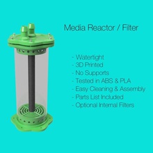 aquarium filter media reactor v2 various 3d printing saltwater shrimp tank ender 3 3d print model - Mito3D
