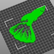 Aquarium Fisch Guppy 3d print model - Mito3D