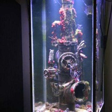 tanque de peces acuario canalizaciones tuberías adorno partes - steampunk casa las mascotas victoriano naufragio rusty reef la tubería ornamento en marina fishtank pescado el 3d print model - Mito3D