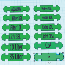 akvaryum kablo işaretler gadget okul etiketleme 3d print model - Mito3D