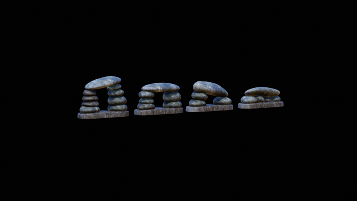 akvaryum teraryum dekorasyon 4x taş yığılmış ayarlamak sanat odun gövde hayvan balık haşarat örümcek sürüngen faliyet alani sahne heykel yılan fare ağaç dağlar 3d print model - Mito3D