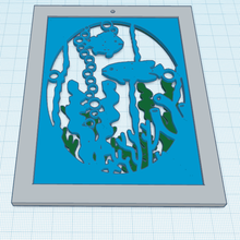 aquário arte decoração parede 3d peixe alívio 3d print model - Mito3D