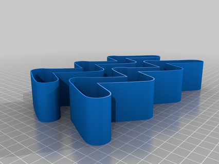 aquarius symbol nestable box v2 thing 3d print model - Mito3D
