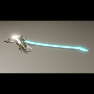 aquila favonia sword -- genshin impact splited print ready weapon cosplay cosplayer knights favonius jean kaeya mandstadt 3d print model - Mito3D