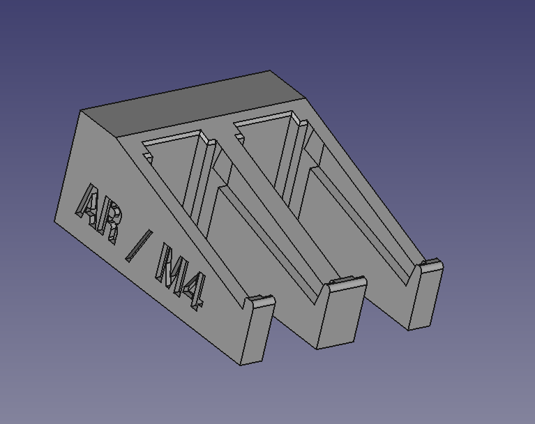 ar 15 2 revista vertical horizontal magnético monte m4 prateleira suporte 3D print model - Mito3D