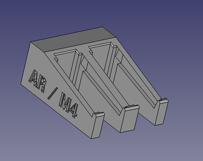 ar 15 2 dergi dikey yatay manyetik binmek m4 raf Kulp destek 3d print model - Mito3D