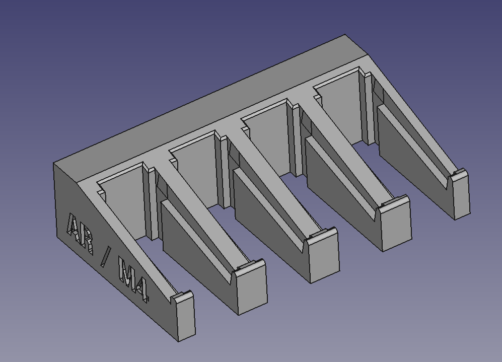 ar-15 4 x magazine vertical horizontal magnetic mount ar m4 rack holder 15 3D print model - Mito3D
