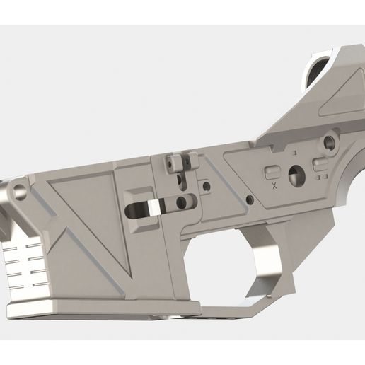 ar-15 multi cal lower frame rifle m4 gun receiver ar15 ar15frame magazine 3d print stl parts 3D print model - Mito3D