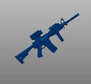ar-15 rifle weapon rifle gun  3d print model - Mito3D