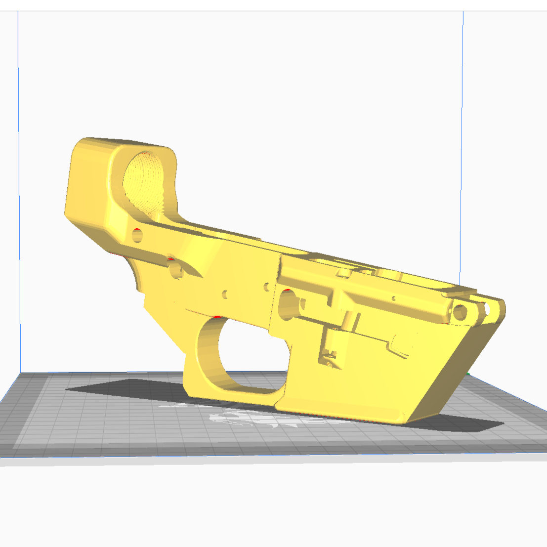 ar 9 inférieur poignée pièces squelette 3D print model - Mito3D