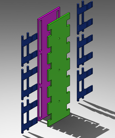 ar15 556 magazine wall mount organizer gadget airsoft 556x45 556 rifle 3d print model - Mito3D