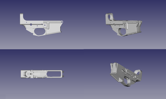 ar15 kesinlikle aşağı alıcı v5 defcad tüfek 3d print model - Mito3D