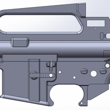 ar15 m16a2 receptor stl herramienta m4 pistola m16 rifle 3d print model - Mito3D