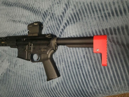 ar15 minimaliste bout Stock airsoft pistolet soutien carabine poids léger ar 15 impression endroit 3d print model - Mito3D