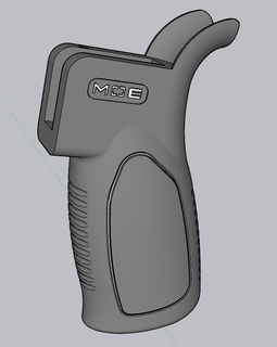 ar15 mp15-22 hand grip moe 3d print model - Mito3D