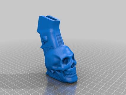 ar15 crâne poignée 3d print model - Mito3D