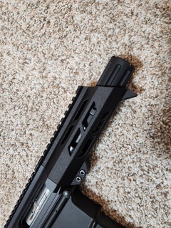 ar22 54 handguard cmmg 45 barrel & bolt kit ar15 picatinny rail pistol brace cover 3d print model - Mito3D