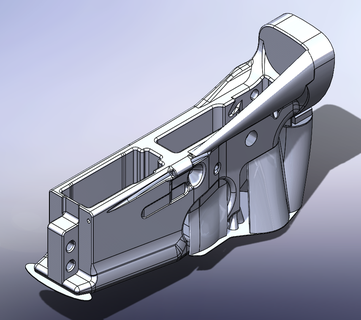 ar22 adanmış aşağı ar15 dönüştürmek cmmg 22lr 3d print model - Mito3D