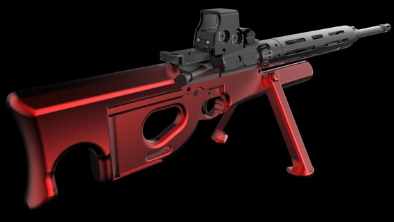 ar 15 inférieur destinataire atlas poignée manipuler fusil crosse 3d print model - Mito3D