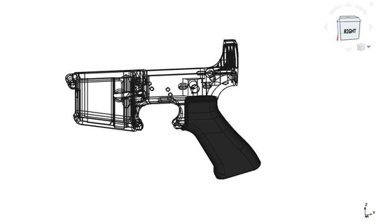 ar 15 pistola presa giocattolo pieno gioco ar15 arma airsoft fucile inferiore ricevente trigger guntoy parti replica 3d print model - Mito3D