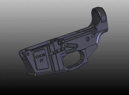 ar 15 receiver thor iv ar15 lower receiver defcad rifle  3d print model - Mito3D