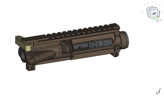 ar 15 upper reciever toy full ar15 weapon airsoft gun rifle lower trigger guntoy parts game replica 3d print model - Mito3D