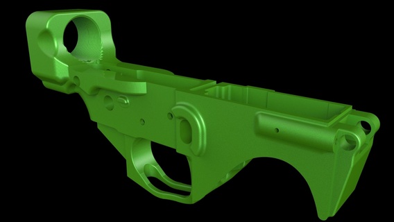 ar 15 fada guerra Hermes receptor ar15 defcad rifle 3d print model - Mito3D