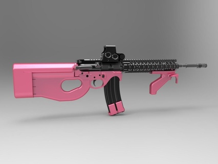 ar 15 warfairy p-15 stock ar15 defcad rifle 3d print model - Mito3D