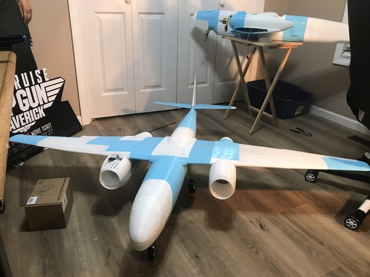 ar 234 x2 80mm edf pla- untested rc remote control arado bomber ww2 wwii aircraft airplane 3d print model - Mito3D