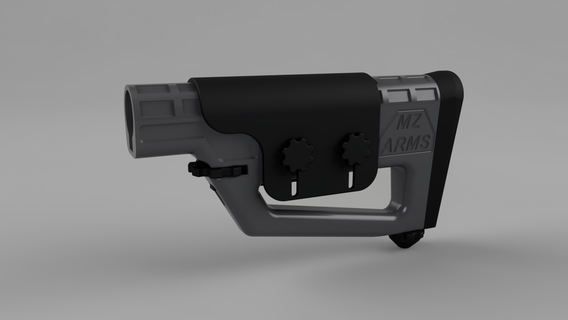 ar dmr estilo estoque airsoft asg partes 15 arma fogo atirador elite 3d print model - Mito3D