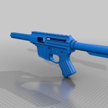 ar-15 feather weight pistol prop game props 3d print model - Mito3D