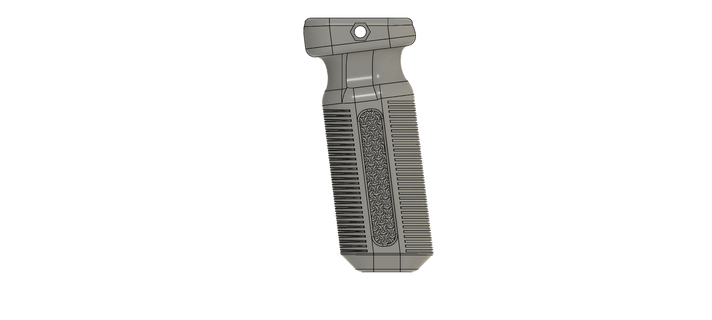ar picatinny angled foregrip stippled grip 3d print model - Mito3D