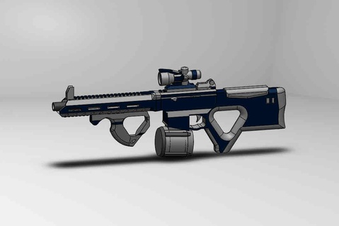 ar rifle osar 3d çeşitli 15 makine tabanca yarınki savaş osar3d saldırı tüfek hafif makineli yükleyici askerler Ordu kopya ölçek silah topçu ateşi 3d print model - Mito3D