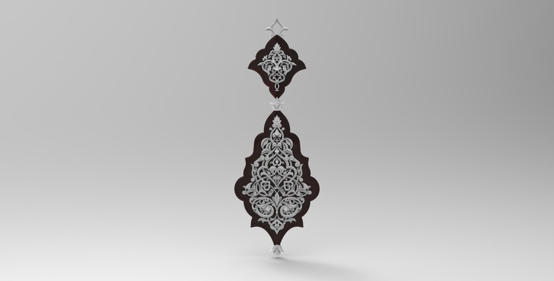 arab holz dekorativ geschnitzt kunst sofa wandschrank tabelle bett cnc artcam ornament muster möbel 3d print model - Mito3D