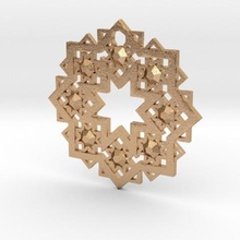 arabesque pendant jewelry pendulous mahjong islamic 3d print model - Mito3D