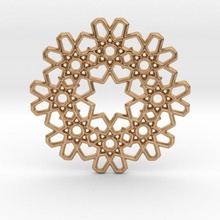 arabesco estrelas pingente jóias pendentes 3d print model - Mito3D