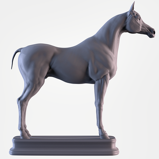 árabe caballo arabe animal animales estatua escultura decoración 3d print model - Mito3D