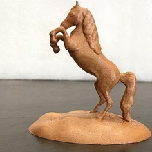 arabian horse Schreibtisch stand home Dekor Holz-filament Holz Pferd das Arabische 3d print model - Mito3D
