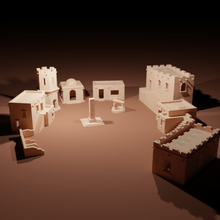 Arap Köyü ev ücretsiz ayarlayın köy Arapça şehir çöl 3d print model - Mito3D