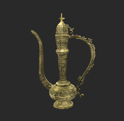 arabic teapot - scanned by revopoint inspire 3d scanner 3dscanning model teapot3d 3d print model - Mito3D