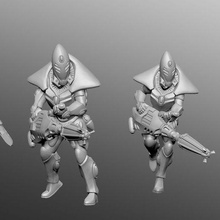 aracnide guerrieri gioco guerra 40k spazio elfi 28mm 3d print model - Mito3D