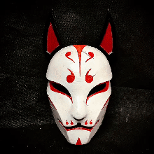 aragami 2 maske Kitsune cadılar bayramı Kostüm oyunu Sanat bstar3dprint gölge samuray 3d print model - Mito3D